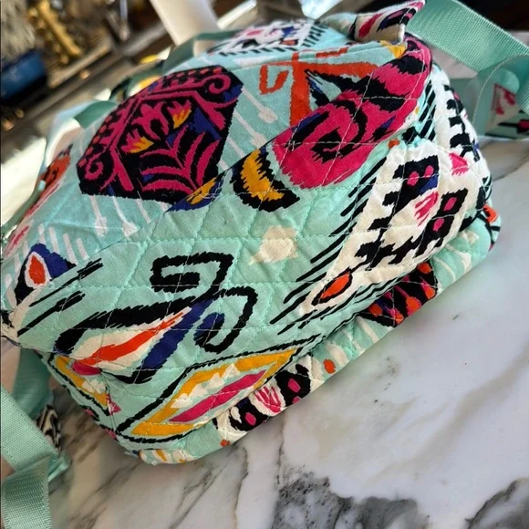 Vera Bradley Pueblo Colorful Geometric Quilted Backpack - Picture 7 of 14